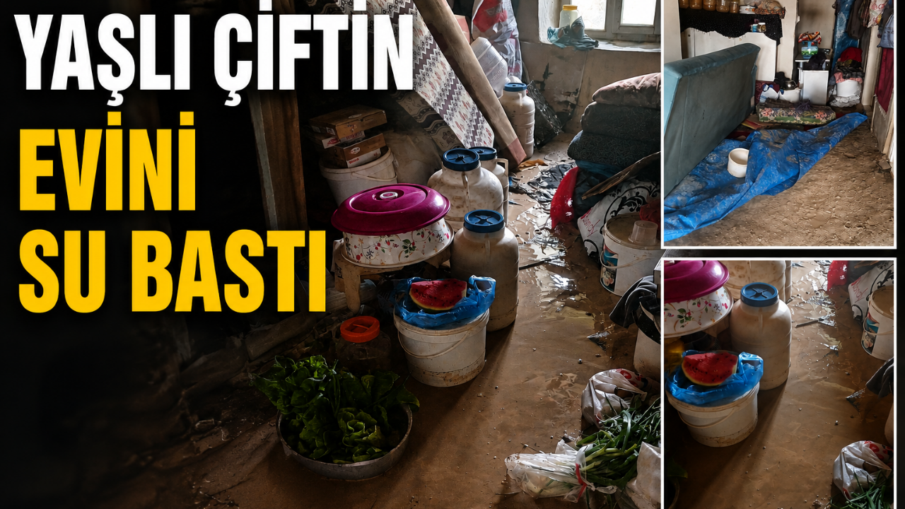 Yaşlı Çiftin Evini Sel Bastı