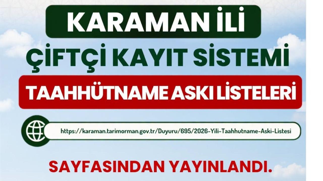 ÇKS Taahhütname Askı Listeleri Yayımlandı