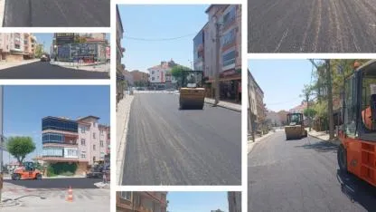 Karaman'da Ahmet Hilmi Birand Caddesi'nde Sıcak Asfalt Çalışmaları Başladı