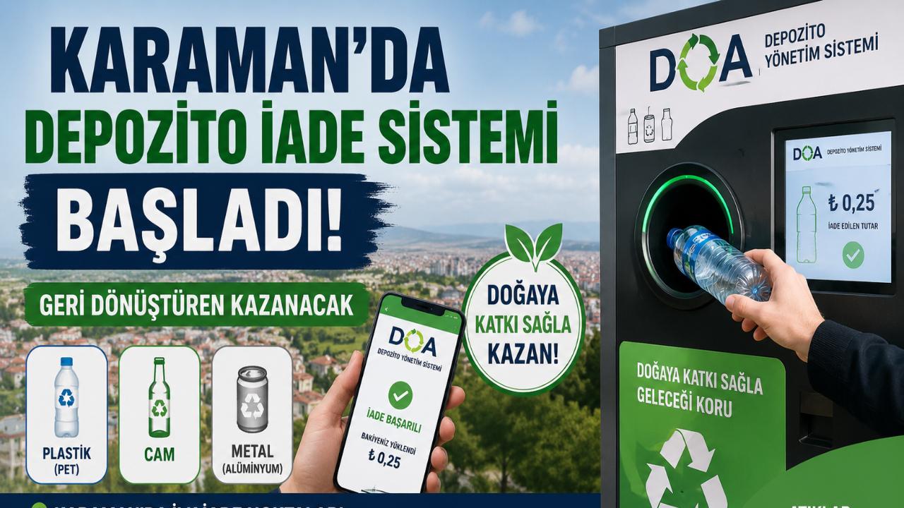 Karaman'da Depozito İade Sistemi Başladı: Geri Dönüştüren Kazanacak