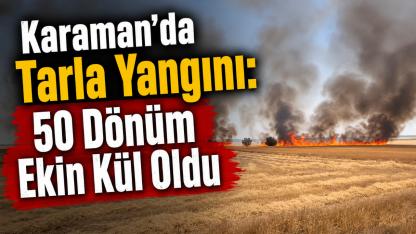 Karaman'da Tarla Yangını: 50 Dönüm Ekin Kül Oldu